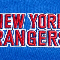 Women's Pro Standard  Blue New York Rangers Area Code Cropped Pullover Sweatshirt