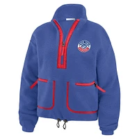 Women's WEAR by Erin Andrews  Blue New York Rangers Polar Fleece Half-Zip Jacket