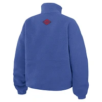 Women's WEAR by Erin Andrews  Blue New York Rangers Polar Fleece Half-Zip Jacket