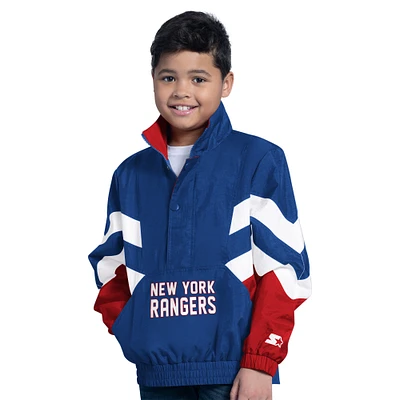 Haut à enfiler demi-zippé pour jeunes Rangers de New York Royal Starter