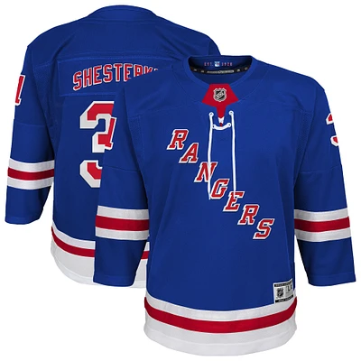 Maillot de joueur à domicile bleu Igor Shesterkin des Rangers New York pour jeunes