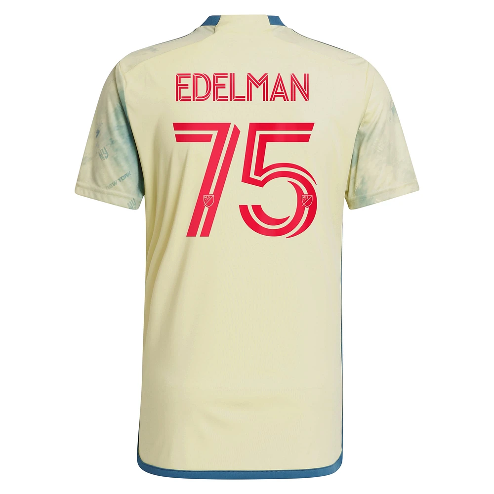Men's adidas Daniel Edelman Yellow New York Red Bulls 2023 Patrick Kit Replica Jersey