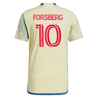 Maillot adidas pour homme Emil Forsberg jaune New York Red Bulls 2024 Daniel Patrick Kit Replica Player