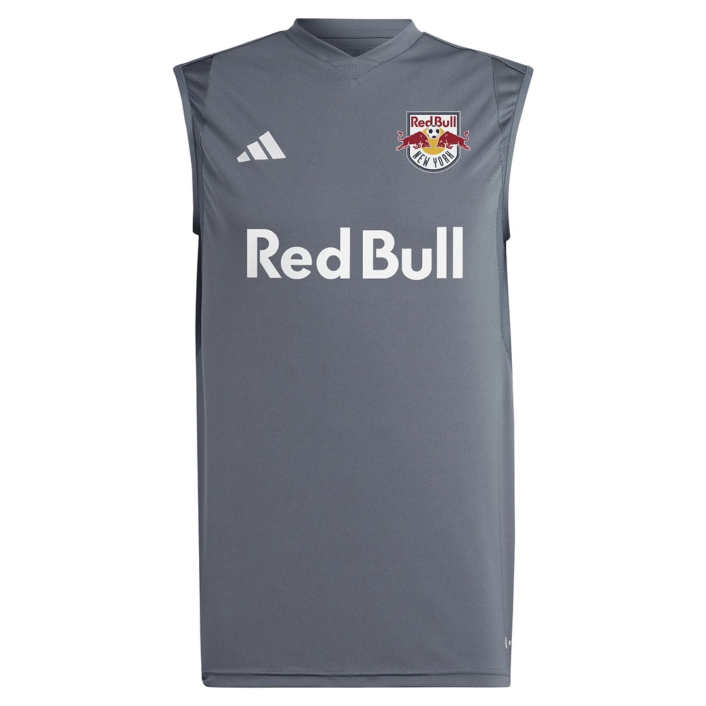 Men's adidas Gray New York Red Bulls 2024 Sleeveless Training Jersey