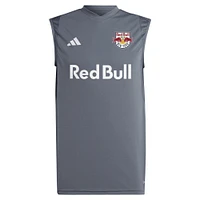 Men's adidas Gray New York Red Bulls 2024 Sleeveless Training Jersey