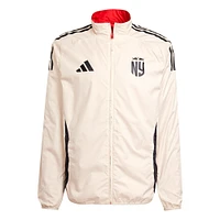 Men's adidas Red/White New York Red Bulls 2025 Anthem Reversible Full-Zip Jacket
