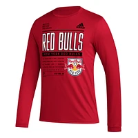 Men's adidas Red New York Bulls 2023 Club DNA Long Sleeve AEROREADY T-Shirt
