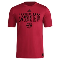 Men's adidas Red New York Bulls 2024 Jersey Hook AEROREADY T-Shirt