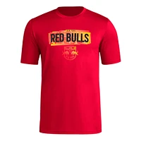 T-shirt adidas rouge New York Red Bulls Local Pop AEROREADY pour homme