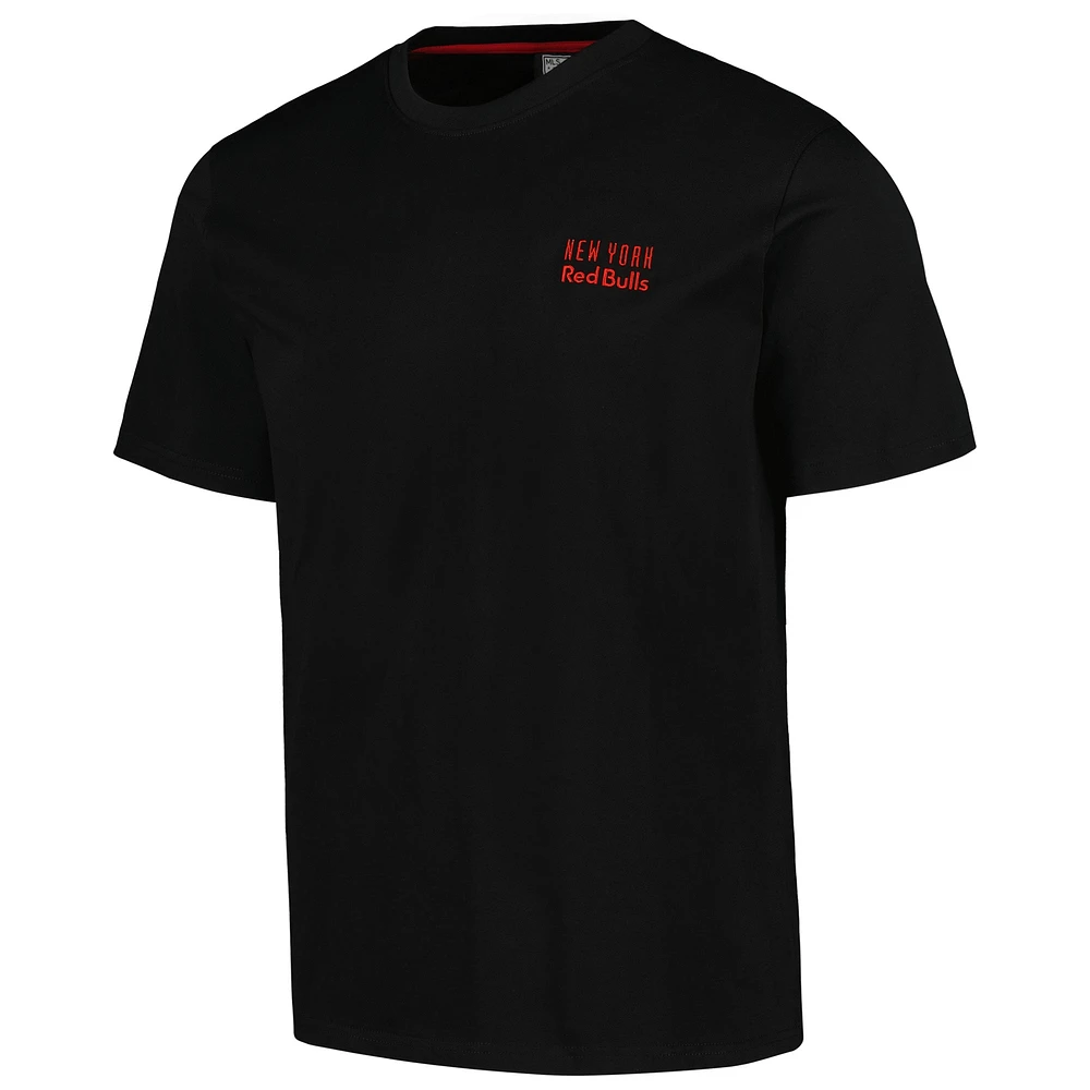 Men's Black New York Red Bulls Round Heavy T-Shirt