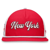 Men's Fanatics Red/White New York Red Bulls True Classic Golf Snapback Hat