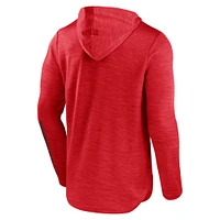 Men's Fanatics Red New York Bulls First Period Space-Dye Pullover Hoodie