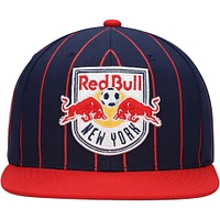 Men's Mitchell & Ness Navy New York Red Bulls Team Pin Snapback Hat