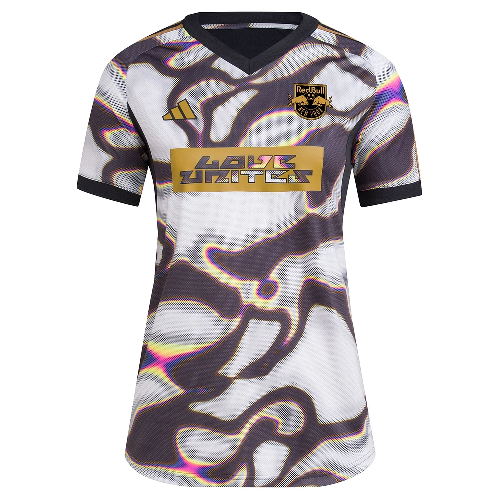 Women's adidas Black New York Red Bulls 2024 Pride Pre-Match Top