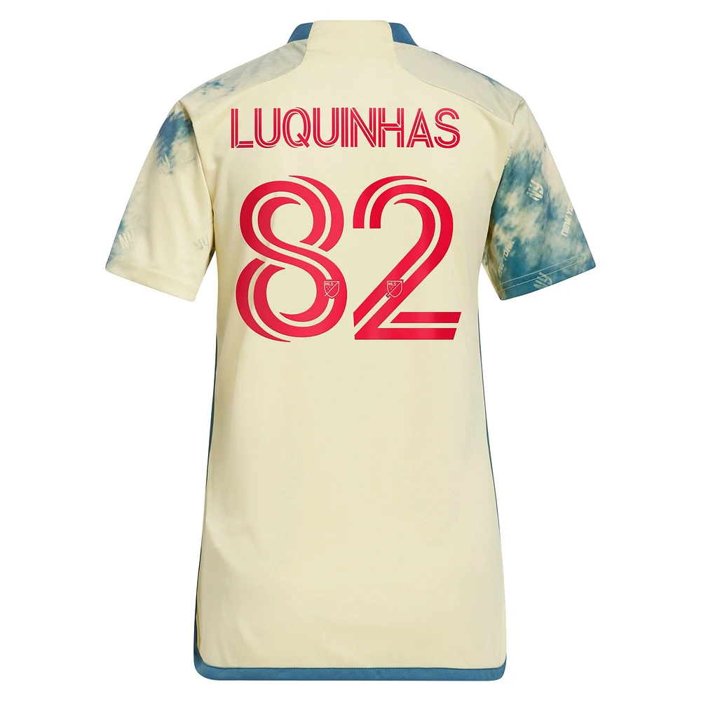 Women's adidas Luquinhas Yellow New York Red Bulls 2023 Daniel Patrick Kit Replica Jersey