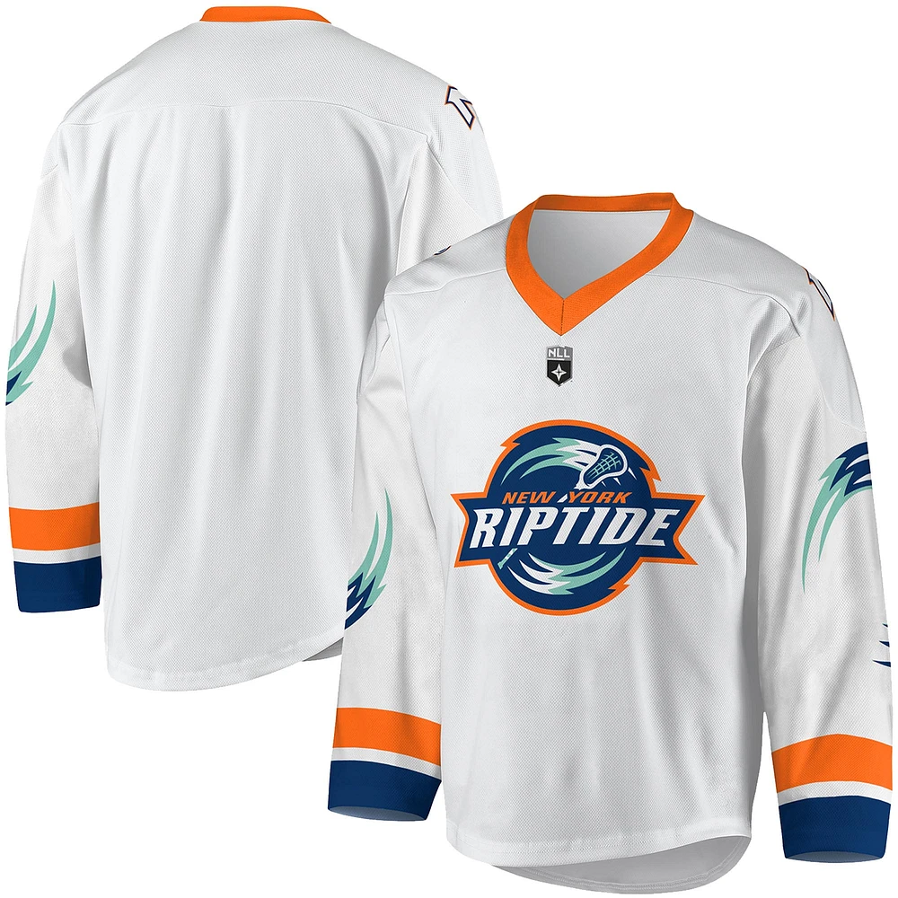 Youth White/Navy New York Riptide Replica Jersey