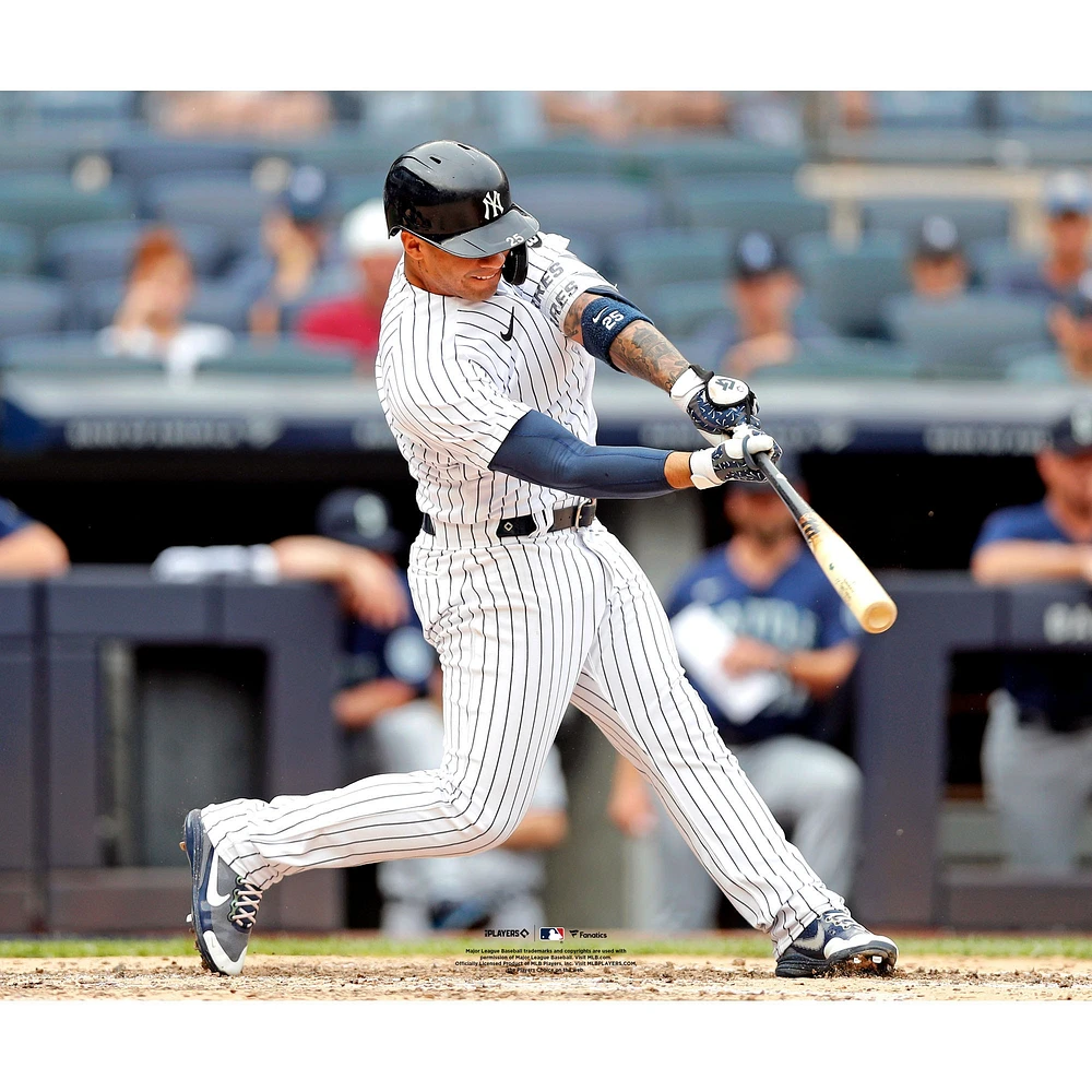 Gleyber Torres New York Yankees Unsigned Single vs. Mariners Photograph
