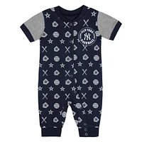 Infant  Navy New York Yankees Full-Snap Coverall Bodysuit