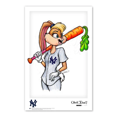 Lola Bunny New York Yankees 11"x 17" Looney Tunes affiche imprimée