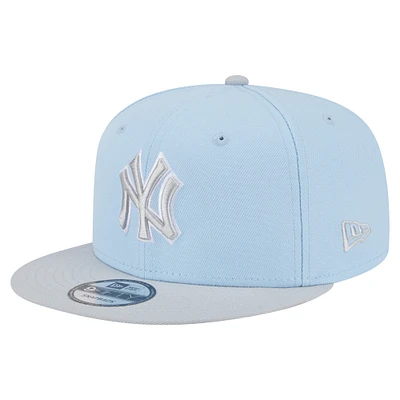 Men's New Era  Light Blue New York Yankees Two-Tone Colorpack 9FIFTY Snapback Hat