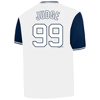 Profil pour homme Aaron Judge White New York Yankees Big & Tall Name Number Birdeye T-shirt à col en V