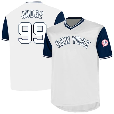 Profil pour homme Aaron Judge White New York Yankees Big & Tall Name Number Birdeye T-shirt à col en V