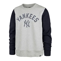 New York Yankees Fells Boulevard '47 pour homme - Gris chiné/bleu marine Chandail molletonné