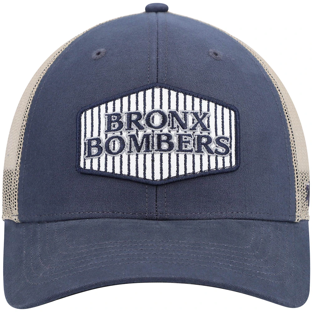 Casquette Snapback pour homme '47 bleu marine/naturel New York Yankees Bronx Bombers Local Haven Trucker