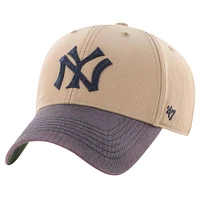 Men's '47 Tan/Navy New York Yankees Dusted Sedgwick MVP Adjustable Hat