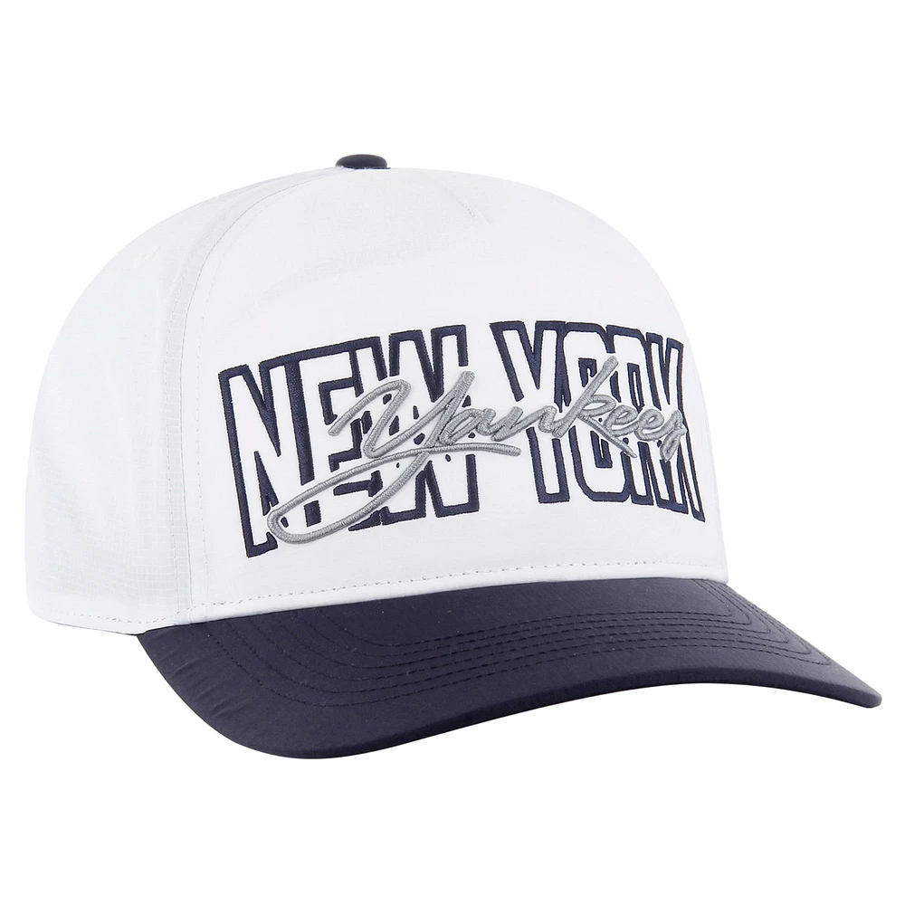 Men's '47 White New York Yankees Lineman Hitch Adjustable Hat