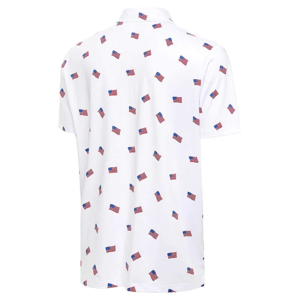 Men's Antigua White New York Yankees  Americana Polo