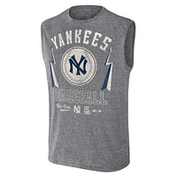 Men's Darius Rucker Collection by Fanatics Charcoal New York Yankees Relaxed-Fit Muscle Tank Top