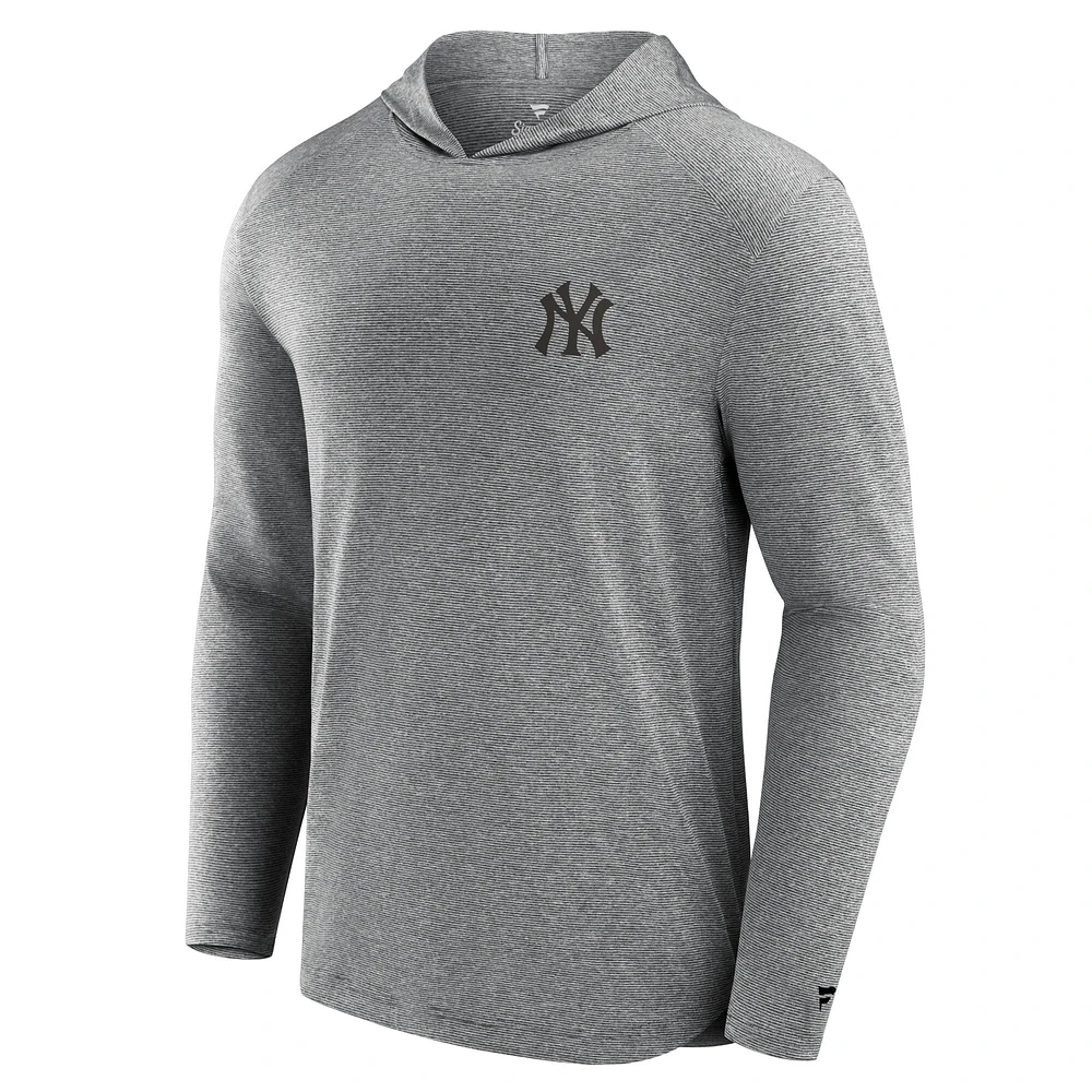 Men's Fanatics Black New York Yankees Front Office Tech Lightweight Hoodie T-Shirt