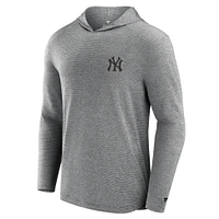 Men's Fanatics Black New York Yankees Front Office Tech Lightweight Hoodie T-Shirt