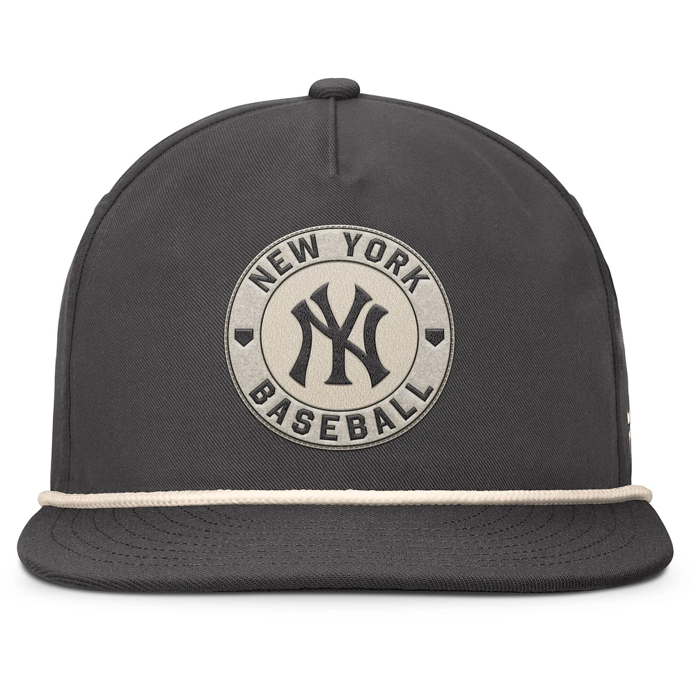 Casquette ajustable Fanatics pour homme, charbon de bois, New York Yankees Closer