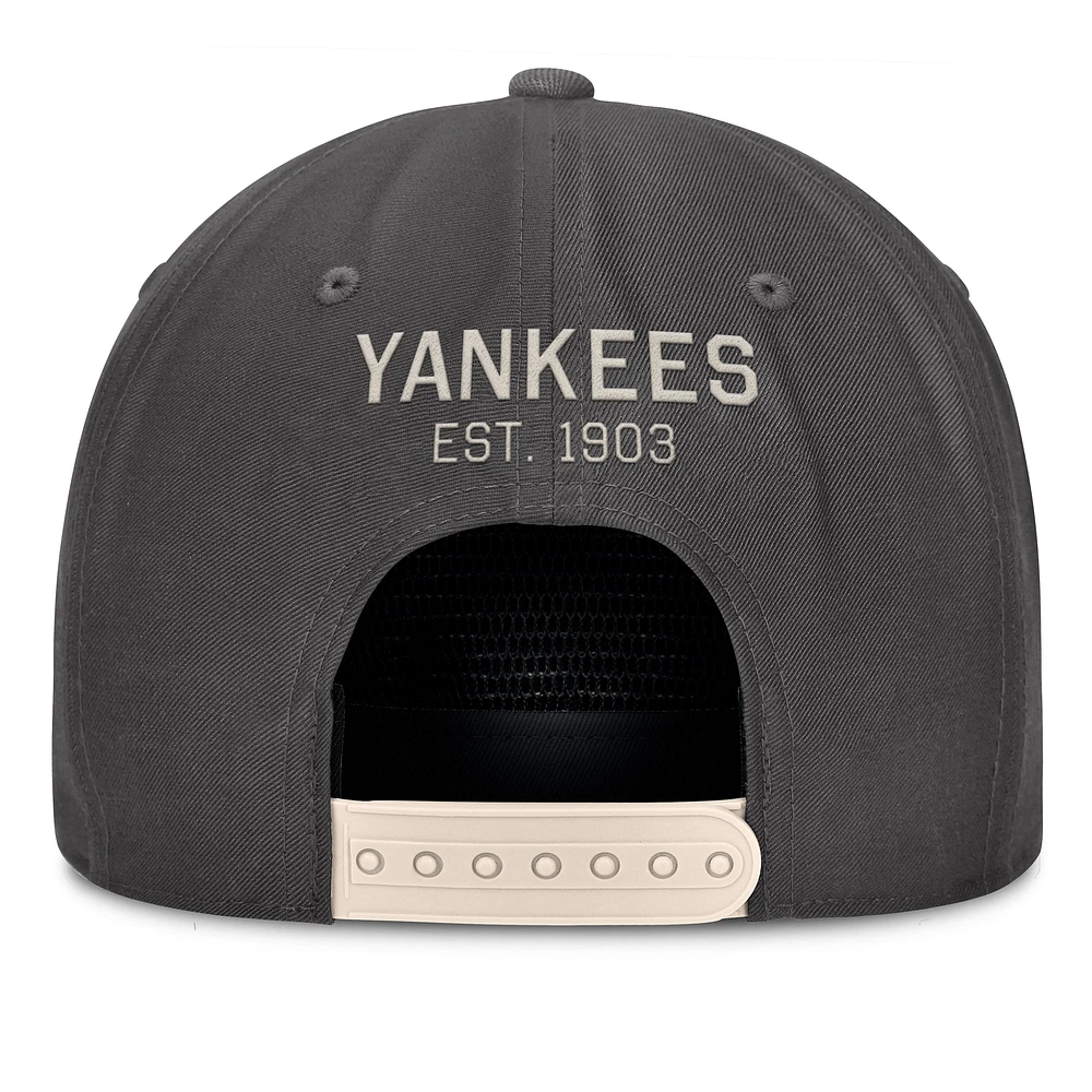 Casquette ajustable Fanatics pour homme, charbon de bois, New York Yankees Closer