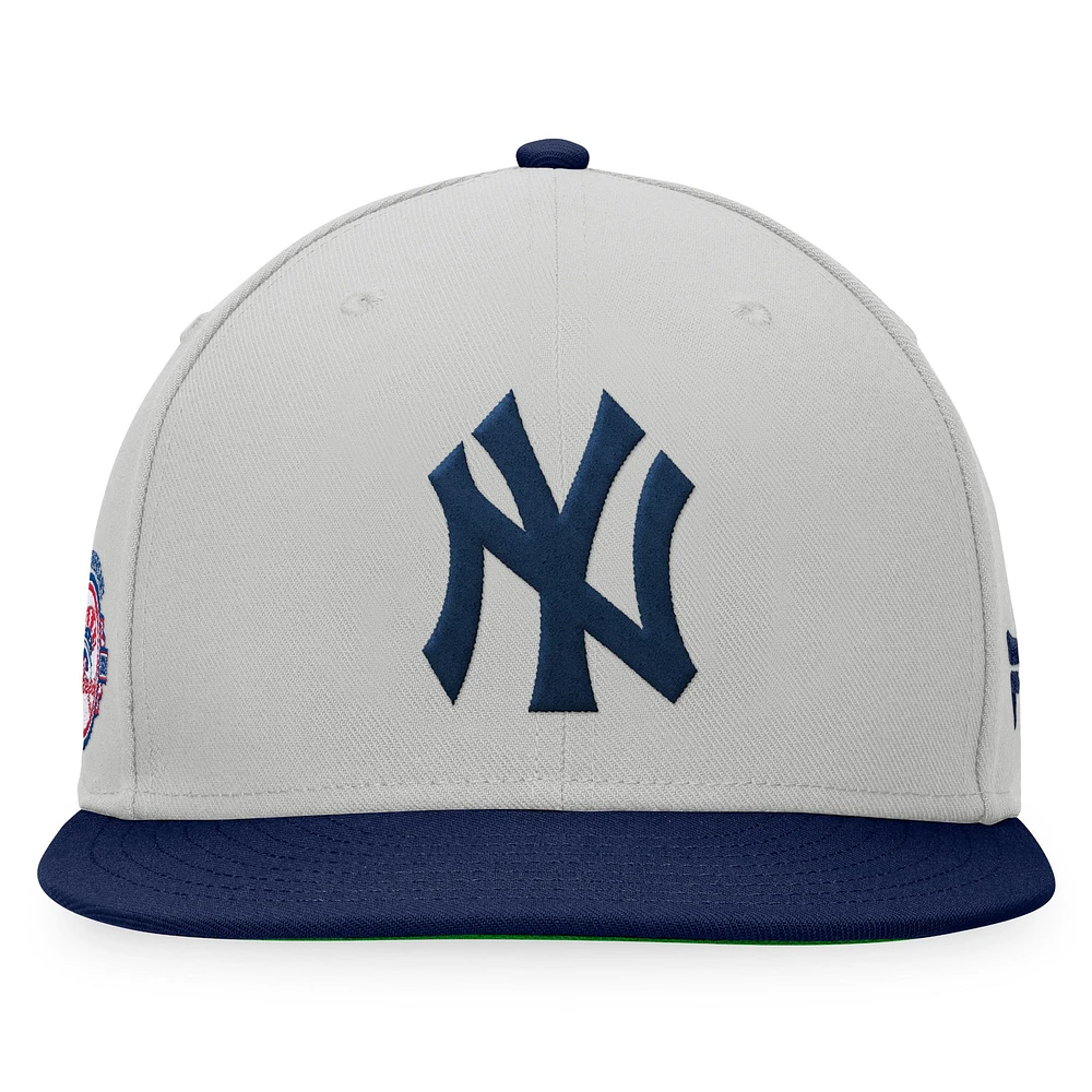 Men's Fanatics Gray/Navy New York Yankees Glory Days Two-Tone Snapback Hat