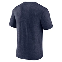 Men's Fanatics Heather Navy New York Yankees Home Team Tri-Blend T-Shirt
