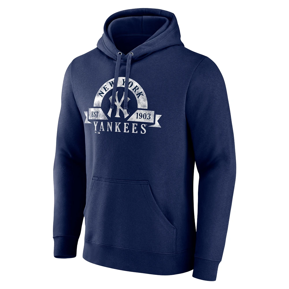 Men's Fanatics Navy New York Yankees Big & Tall Utility Pullover Hoodie