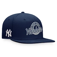 Men's Fanatics Navy New York Yankees Circle Script Snapback Hat