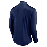 Men's Fanatics Navy New York Yankees Quarterback Quarter-Zip Top