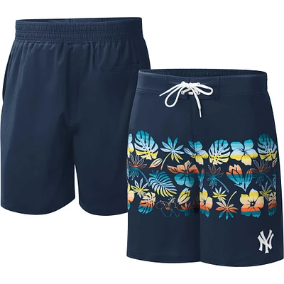 Short de bain Breeze Volley des New York Yankees G-III Sports by Carl Banks pour homme, bleu marine