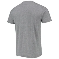 T-shirt à trois mélanges en jersey Tri-Blend Hommage Babe Ruth pour hommes, gris chiné, New York Yankees Remix
