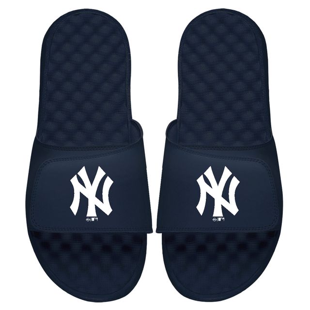 ISlide Navy New York Yankees Alternate Logo pour homme - Sandales à enfiler