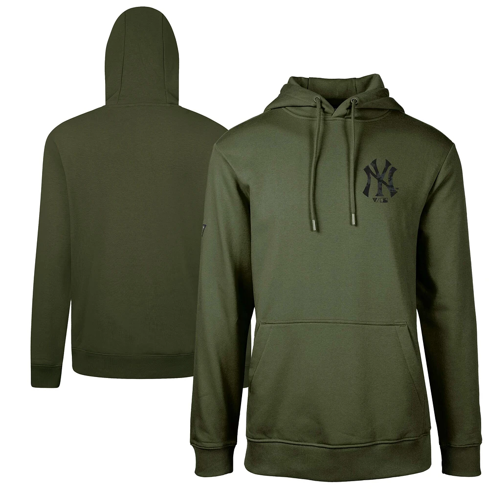 Men's Levelwear  Green New York Yankees Podium Digital Camo Pullover Hoodie
