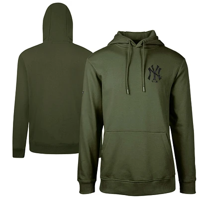 Men's Levelwear  Green New York Yankees Podium Digital Camo Pullover Hoodie