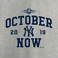 Men's Majestic Heather Gray New York Yankees 2019 Postseason - Dugout Authentic T-Shirt