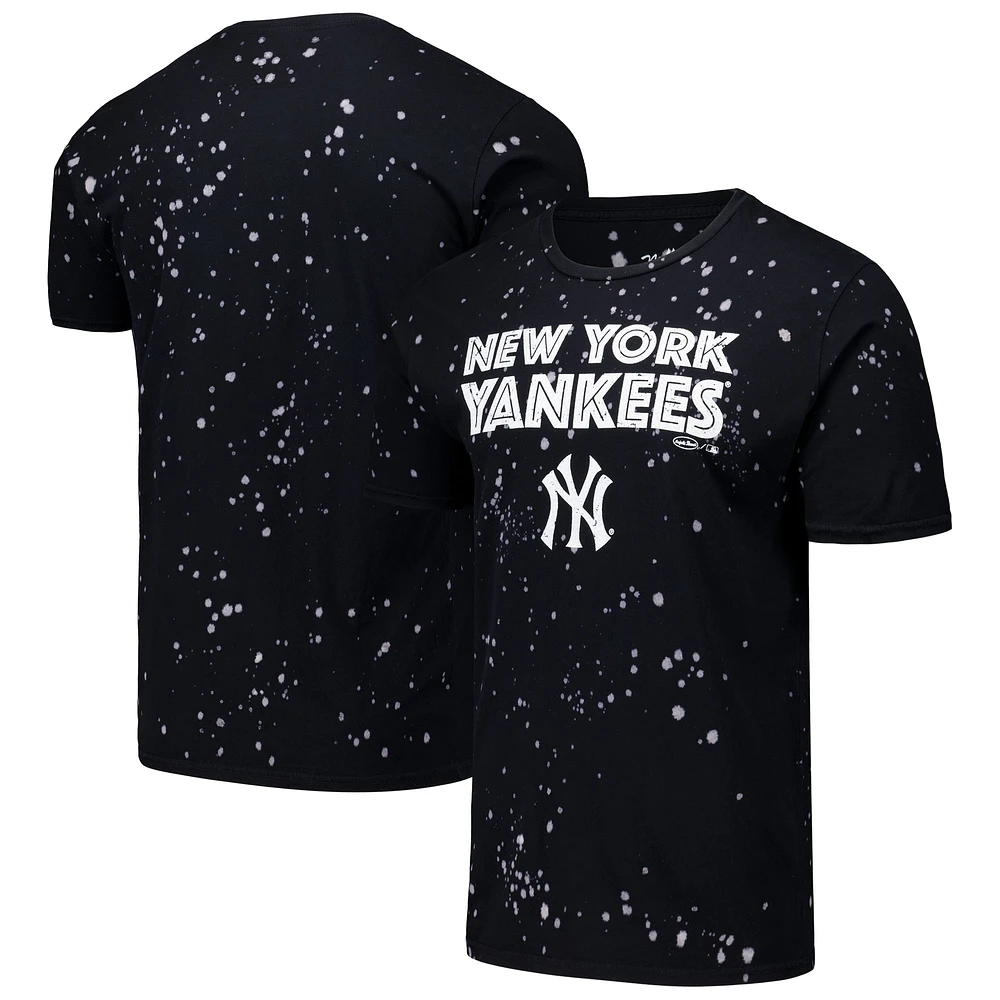 T-shirt Majestic Threads noir/blanc pour hommes, New York Yankees Splatter