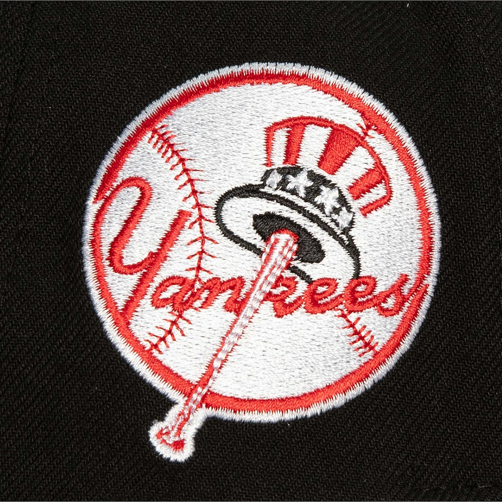 Men's Mitchell & Ness Black New York Yankees Bred Pro Adjustable Hat