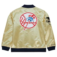 Men's Mitchell & Ness Gold New York Yankees OG 2.0 Lightweight Satin Full-Zip Jacket